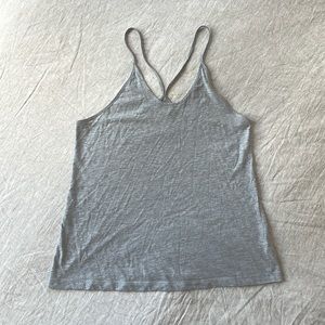 6397 Racerback Tank in Heathered Gray - Size Medium